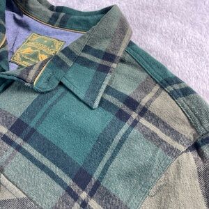 Anchorage Expedition Men's Shirt Flannel Green Plaid Rugged Heavy XXL